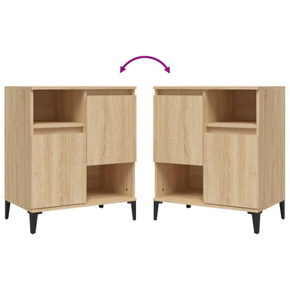 Credenze 2pz Rovere Sonoma 60x35x70 cm in Legno Multistrato