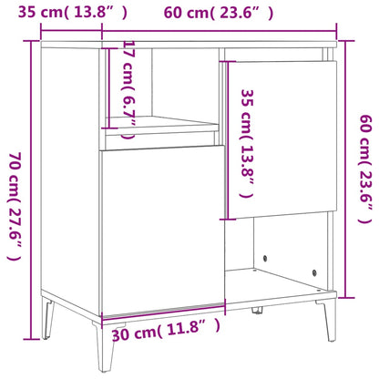 Credenze 2pz Rovere Sonoma 60x35x70 cm in Legno Multistrato