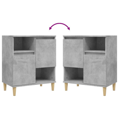 Credenze 3pz Grigio Cemento 60x35x70 cm in Legno Multistrato