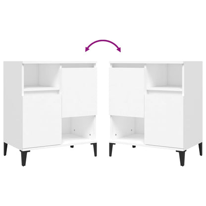Credenze 3pz Bianche 60x35x70 cm in Legno Multistrato