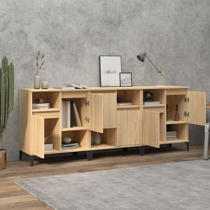 Credenze 3pz Rovere Sonoma 60x35x70 cm in Legno Multistrato