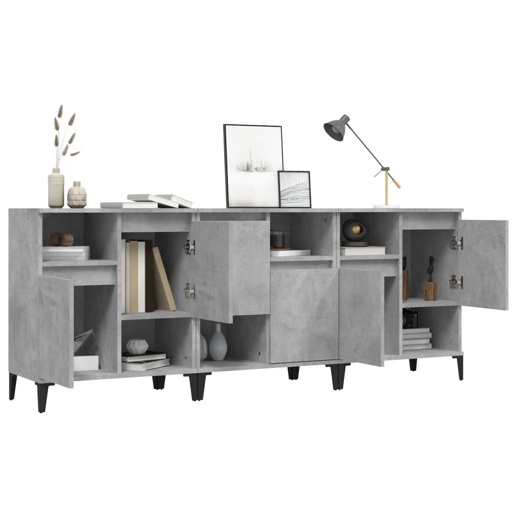 Credenze 3pz 60x35x70 cm in legno multistrato