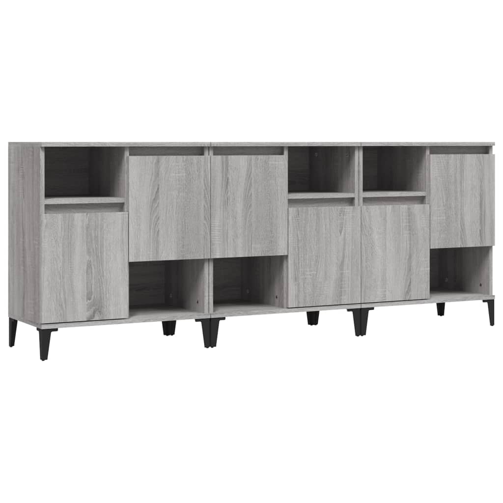 Credenze 3pz 60x35x70 cm in legno multistrato