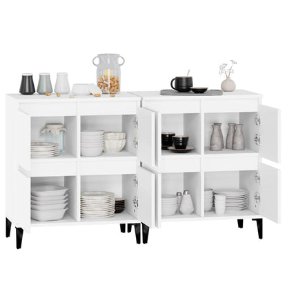 Credenze 2pz Bianche 60x35x70 cm in Legno Multistrato