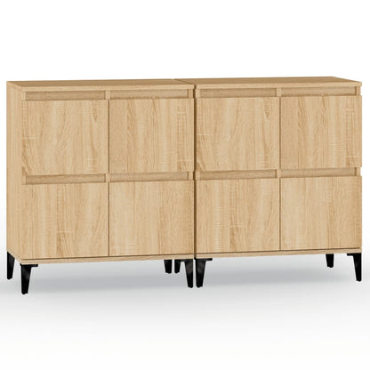 Credenze 2pz Rovere Sonoma 60x35x70 cm in Legno Multistrato