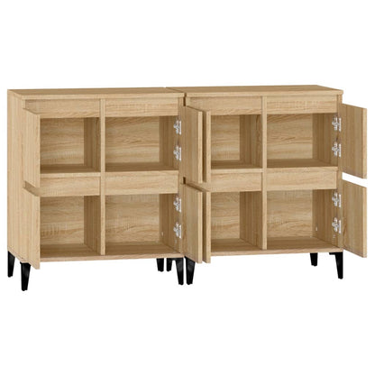 Credenze 2pz Rovere Sonoma 60x35x70 cm in Legno Multistrato