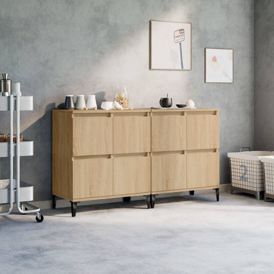 Credenze 2pz Rovere Sonoma 60x35x70 cm in Legno Multistrato