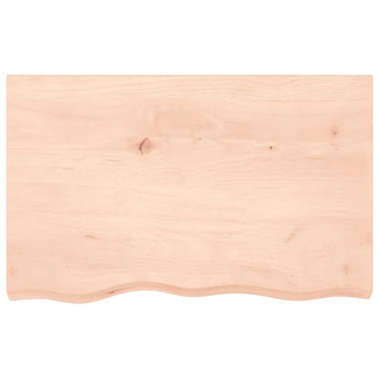 Piano per Tavolo 80x50x2 cm in Rovere Massello Non Trattato | homemem39