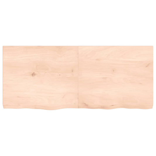Piano per Tavolo 140x60x(2-6)cm in Rovere Massello Non Trattato - homemem39