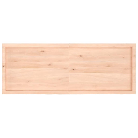 Piano per Tavolo 160x60x(2-6)cm in Rovere Massello Non Trattato - homemem39