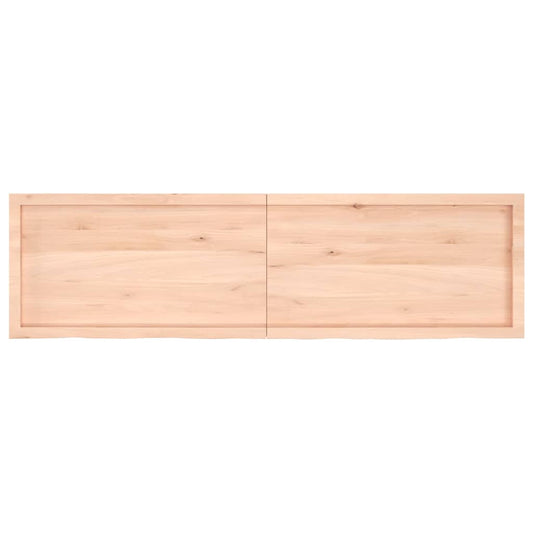 Piano per Tavolo 180x50x(2-6)cm in Rovere Massello Non Trattato - homemem39