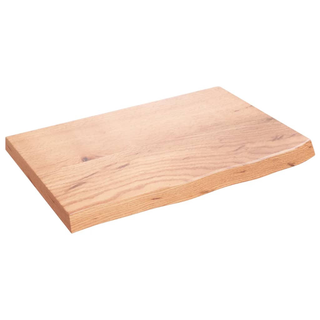Piano Tavolo Marrone 0x(2-4) cm Rovere Massello Trattato