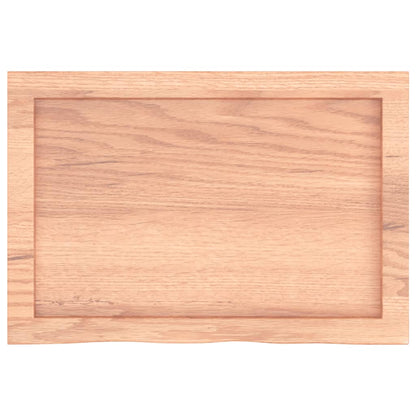 Piano Tavolo Marrone 0x(2-4) cm Rovere Massello Trattato
