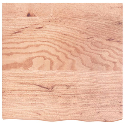 Piano Tavolo Marrone Chiaro 60x60x2cm Rovere Massello Trattato - homemem39