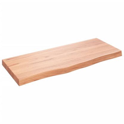Piano Tavolo Marrone 100x40x(2-6) cm Massello Rovere Trattato - homemem39