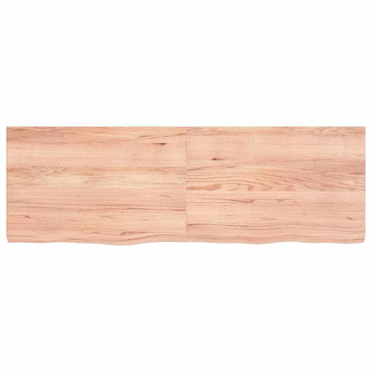 Piano Tavolo Marrone 120x40x(2-4) cm Rovere Massello Trattato - homemem39