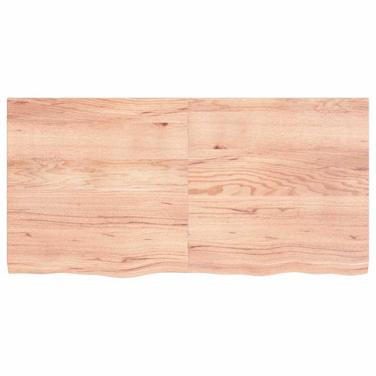 Piano Tavolo Marrone 120x60x(2-4) cm Massello Rovere Trattato - homemem39