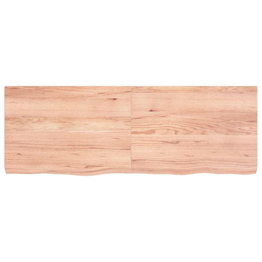 Piano Tavolo Marrone 140x50x(2-6) cm Massello Rovere Trattato - homemem39
