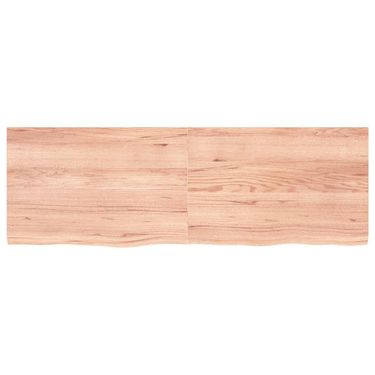 Piano Tavolo Marrone 180x60x(2-4) cm Rovere Massello Trattato - homemem39