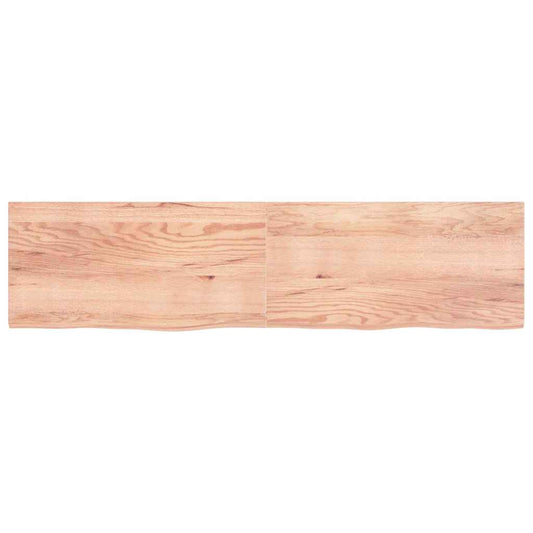 Piano Tavolo Marrone 200x50x(2-4) cm Massello Rovere Trattato | homemem39