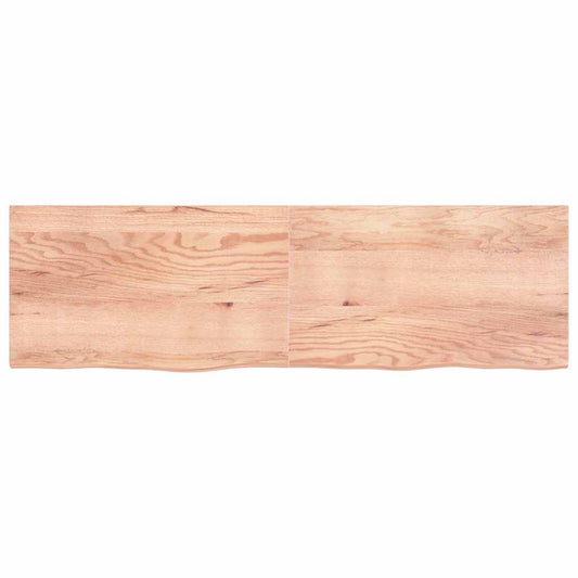 Piano Tavolo Marrone 200x60x(2-4) cm Massello Rovere Trattato - homemem39