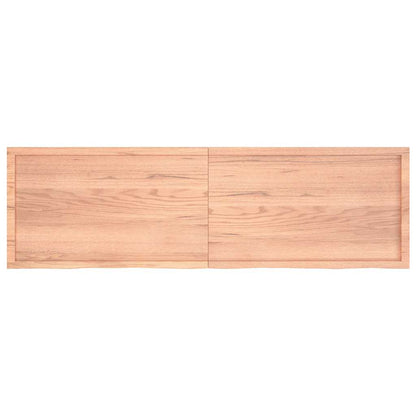 Piano Tavolo Marrone 200x60x(2-4) cm Massello Rovere Trattato - homemem39