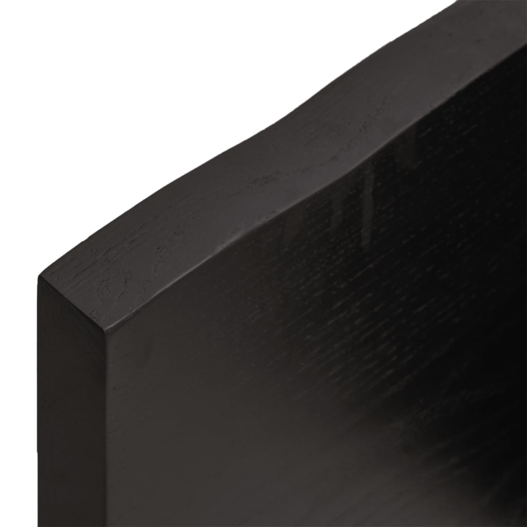 Piano Tavolo Marrone 60x60x(2-4) cm Rovere Massello Trattato | homemem39