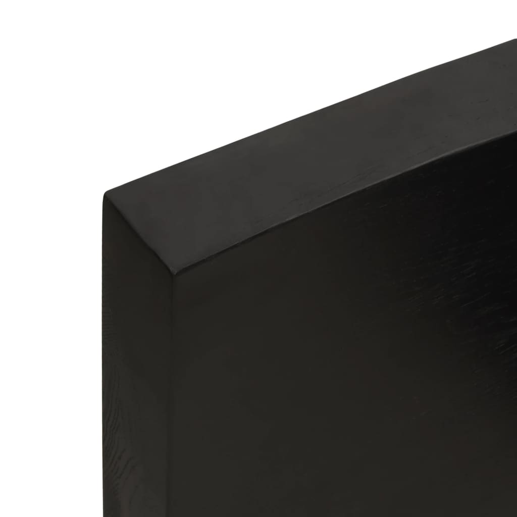 Piano Tavolo Marrone 60x60x(2-6) cm Rovere Massello Trattato | homemem39