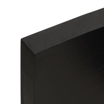 Piano Tavolo Marrone 60x60x(2-6) cm Rovere Massello Trattato | homemem39