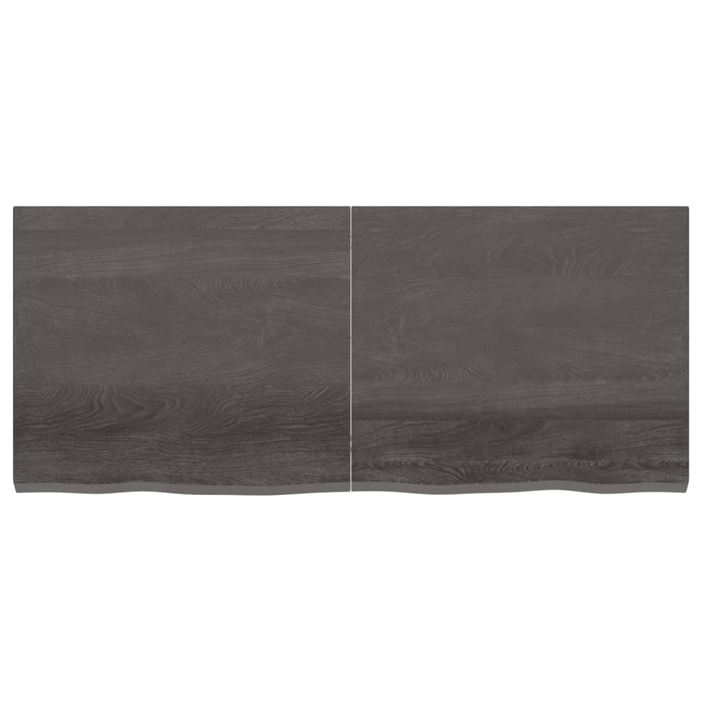 Piano Tavolo Marrone 140x60x(2-4) cm Rovere Massello Trattato - homemem39