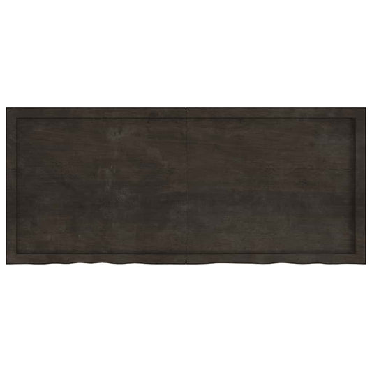 Piano Tavolo Marrone 140x60x(2-4) cm Rovere Massello Trattato - homemem39
