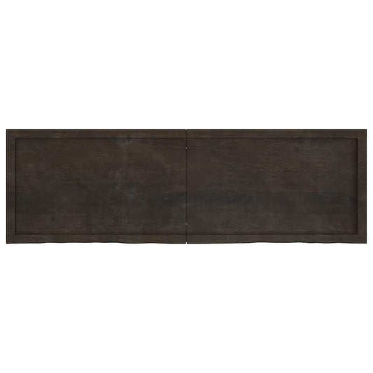 Piano Tavolo Marrone 160x50x(2-4) cm Rovere Massello Trattato - homemem39