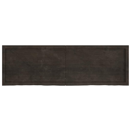 Piano Tavolo Marrone 160x50x(2-6) cm Rovere Massello Trattato - homemem39