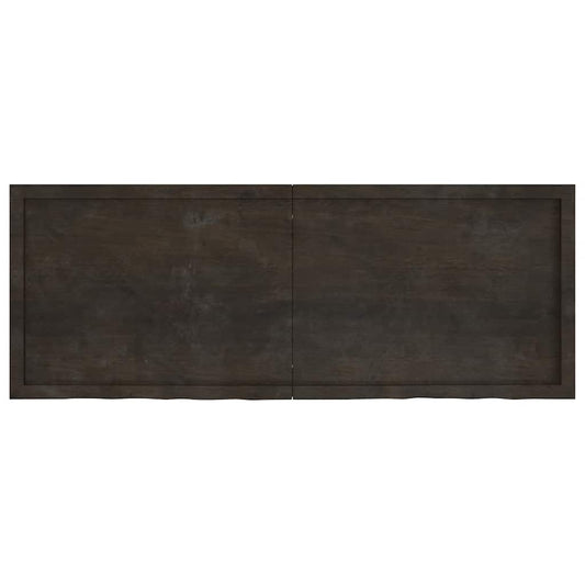 Piano Tavolo Marrone 160x60x(2-4) cm Rovere Massello Trattato - homemem39