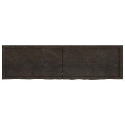 Piano Tavolo Marrone 180x50x(2-6) cm Rovere Massello Trattato - homemem39