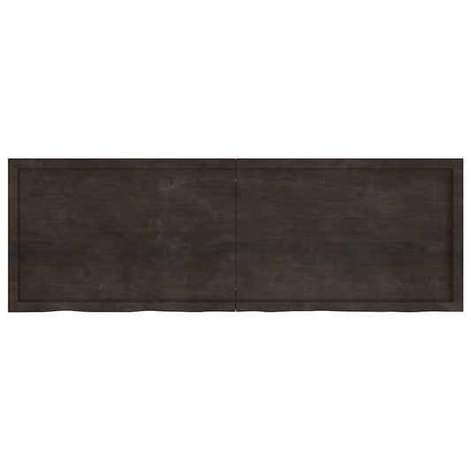 Piano Tavolo Marrone 180x60x(2-4) cm Rovere Massello Trattato - homemem39