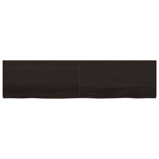 Piano Tavolo Marrone 200x50x(2-6) cm Rovere Massello Trattato - homemem39