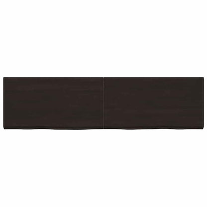 Piano Tavolo Marrone 220x60x(2-6) cm Rovere Massello Trattato - homemem39