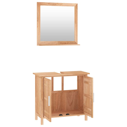 Set Mobili da Bagno 2pz in Legno Massello di Noce | homemem39