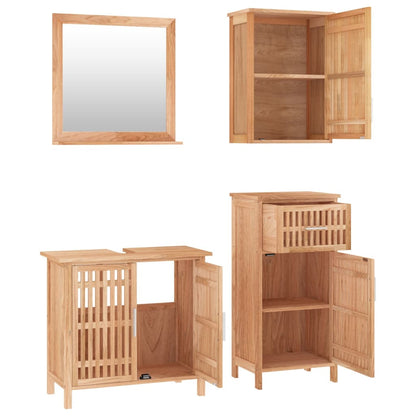 Set Mobili da Bagno 4pz in Legno Massello di Noce | homemem39