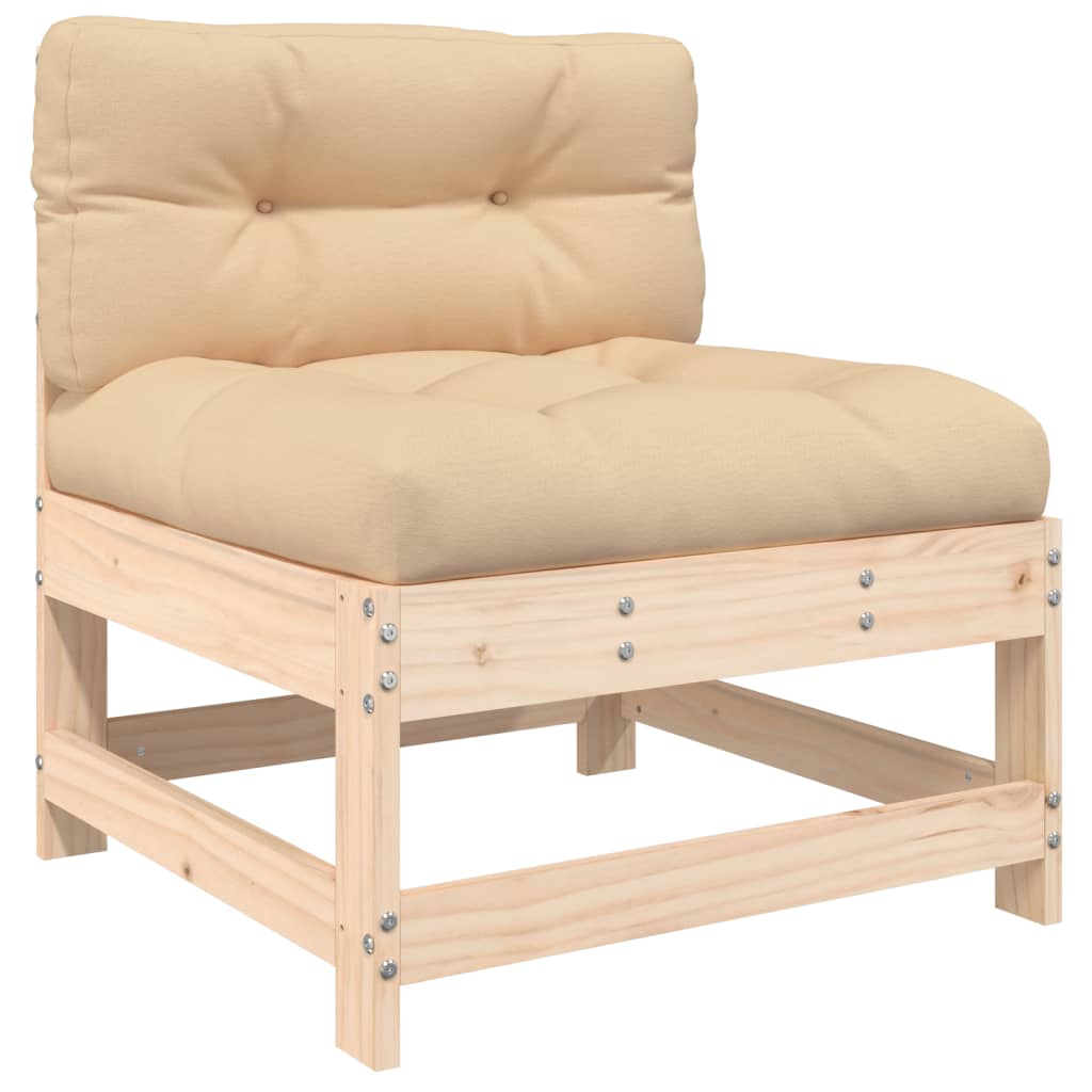 Set Divani da Giardino 6 pz con Cuscini in Legno Massello | homemem39