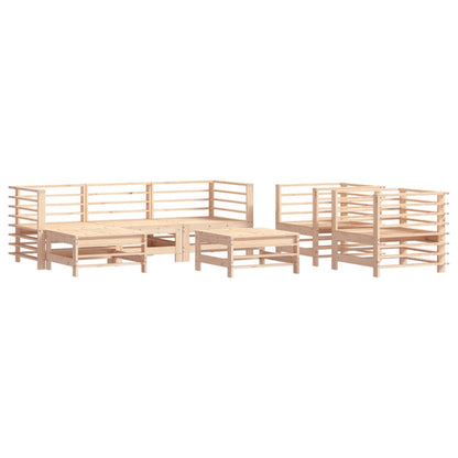 Set Divani da Giardino 7 pz con Cuscini in Legno Massello - homemem39