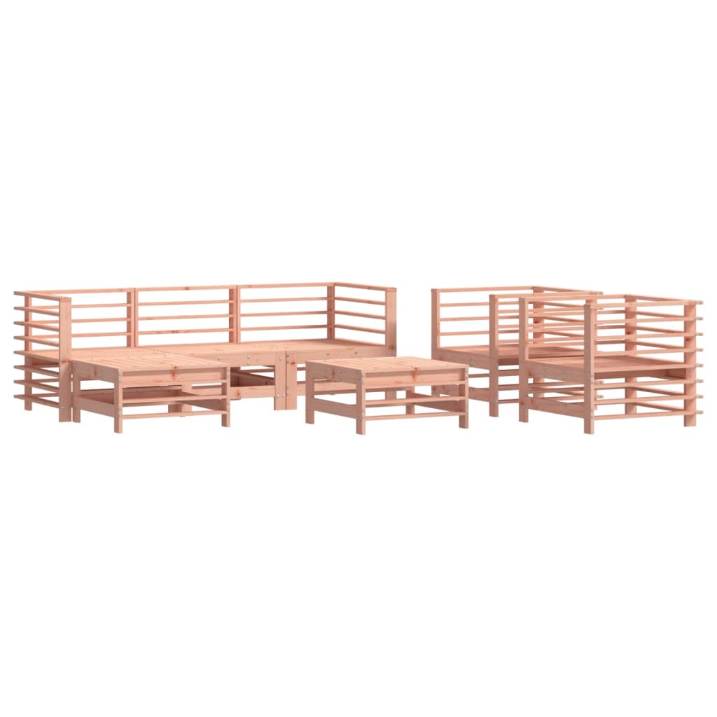 Set Divani Giardino 7 pz con Cuscini Legno Massello di Douglas