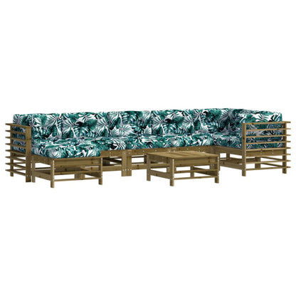 Set Divani da Giardino 8pz con Cuscini Legno Impregnato di Pino - homemem39