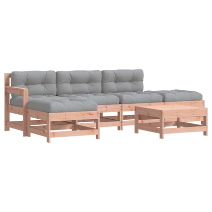 Set Divani Giardino 6 pz con Cuscini Legno Massello di Douglas - homemem39