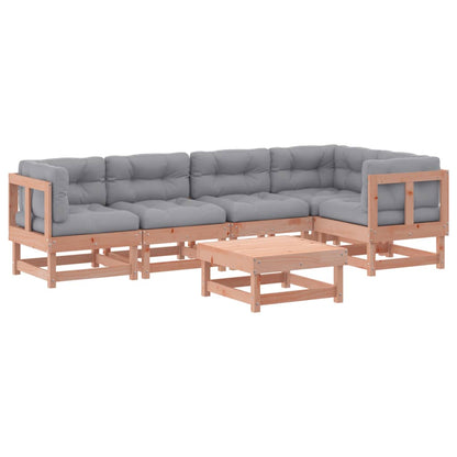 Set Divani Giardino 6 pz con Cuscini Legno Massello di Douglas - homemem39