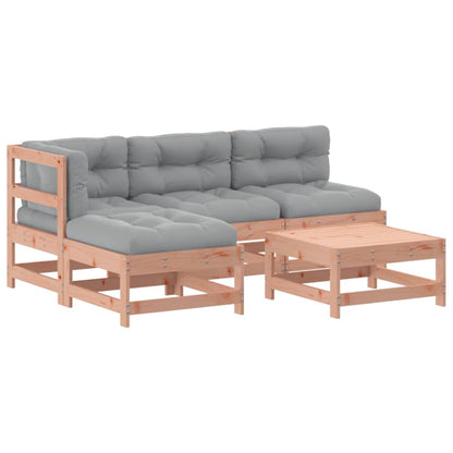 Set Divani Giardino 5 pz con Cuscini Legno Massello di Douglas - homemem39