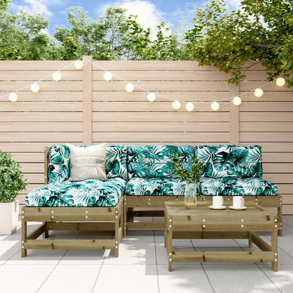Set Divani da Giardino 5pz con Cuscini Legno Impregnato di Pino | homemem39