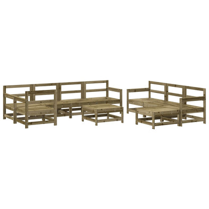 Set Divani da Giardino 10 pz con Cuscini Legno Impregnato Pino - homemem39