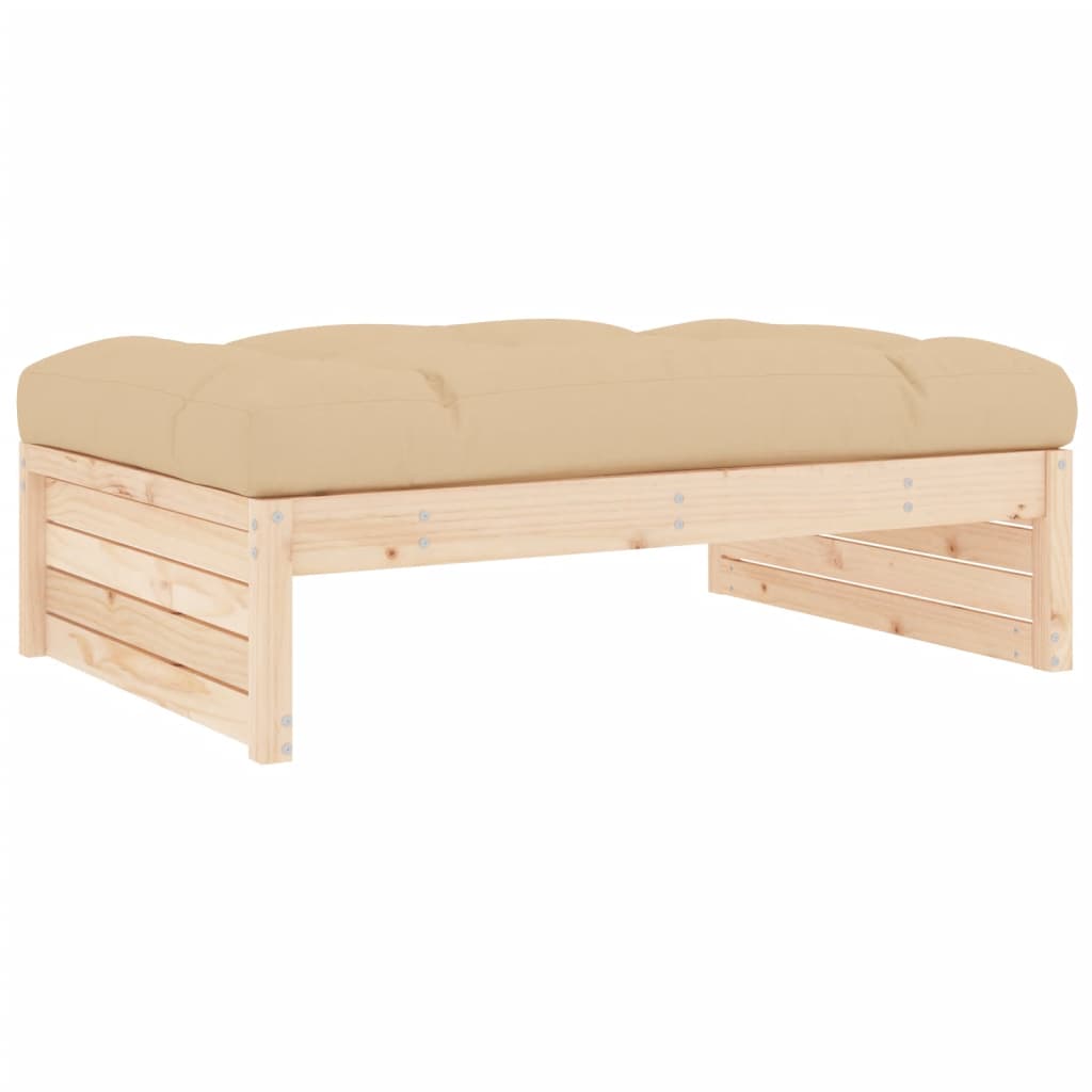 Set Divani da Giardino 2 pz con Cuscini in Legno Massello - homemem39